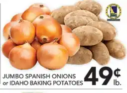 Pete's Fresh Market JUMBO SPANISH ONIONS or IDAHO BAKING POTatoes offer