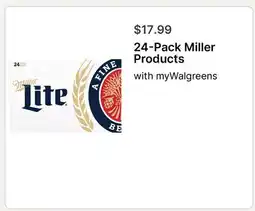 Walgreens 24-Pack Miller Products offer