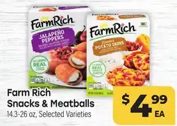 Tony’s Fresh Market Farm Rich Snacks & Meatballs offer
