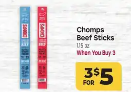 Tony’s Fresh Market Chomps Beef Sticks offer