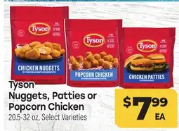 Tony’s Fresh Market Tyson Nuggets, Patties or Popcorn Chicken offer