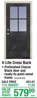 Menards 4-Lite Cross Buck offer
