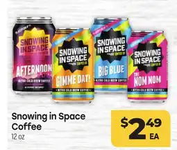 Tony’s Fresh Market Snowing in Space Coffee offer