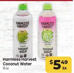 Tony’s Fresh Market Harmless Harvest Coconut Water offer