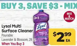 Tony’s Fresh Market Lysol Multi Surface Cleaner Pourable Lavender & Blossom offer