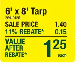Menards 6' x 8' Tarp offer