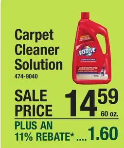 Menards Carpet Cleaner Solution offer