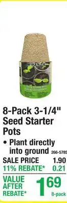 Menards 8-Pack 3-1/4 Seed Starter Pots offer