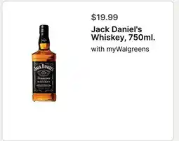 Walgreens Jack Daniel's Whiskey, 750ml offer