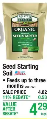 Menards Seed Starting Soil offer
