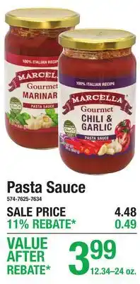 Menards Pasta Sauce offer
