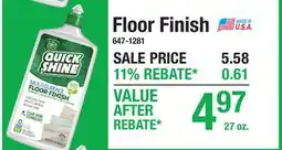 Menards Floor Finish offer