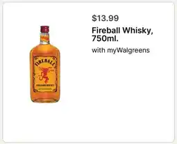 Walgreens Fireball Whisky, 750ml offer
