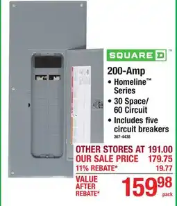 Menards 200-Amp Circuit Breaker offer
