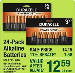 Menards 24-Pack Alkaline Batteries offer
