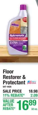 Menards Floor restorer & Protectant offer