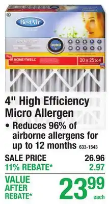 Menards 4 High Efficiency Micro Allergen offer