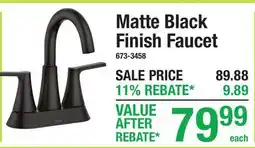 Menards Matte Black Finish Faucet offer