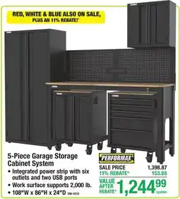 Menards 5-Piece Garage Storage Cabinet System offer