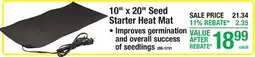 Menards 10 x 20 Seed Starter Heat Mat • Improves germination and overall success of seedlings offer