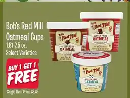 Jewel-Osco Bob's Red Mill Oatmeal Cups offer