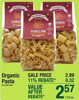 Menards Organic Pasta offer