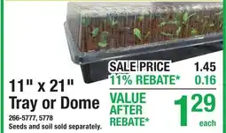Menards 11 x 21 Tray or Dome offer