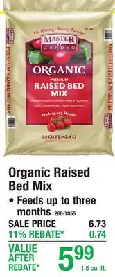 Menards Organic Raised Bed Mix offer