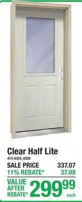 Menards Clear Half Lite offer