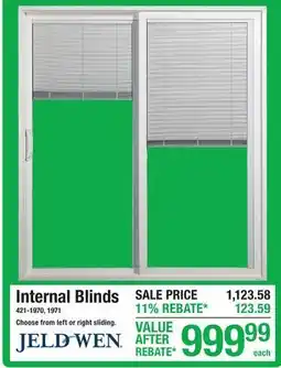 Menards Internal Blinds offer