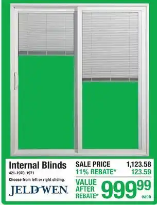 Menards Internal Blinds offer