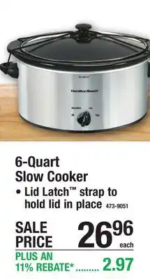 Menards 6-Quart Slow Cooker offer