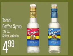 Jewel-Osco Torani Coffee Syrup offer