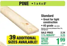 Menards Standard Great for light construction, #3 grade offer