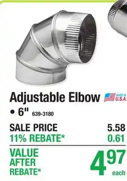 Menards Adjustable Elbow offer