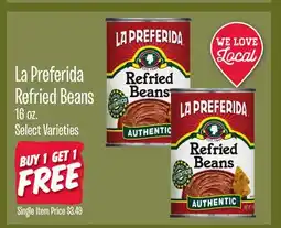 Jewel-Osco La Preferida Refried Beans offer