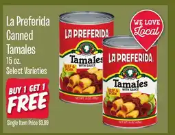 Jewel-Osco La Preferida Canned Tamales offer