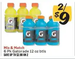 Winn Dixie 6 Pk Gatorade 12 oz btls offer