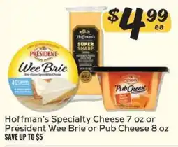 Winn Dixie Hoffman's Specialty Cheese or Président Wee Brie or Pub Cheese offer