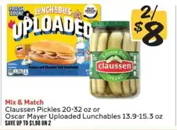 Winn Dixie Claussen Pickles or Oscar Mayer Uploaded Lunchables offer