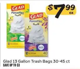 Winn Dixie Glad 13 Gallon Trash Bags 30-45 ct offer