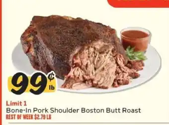 Winn Dixie Bone-In Pork Shoulder Boston Butt Roast offer