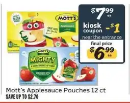 Winn Dixie Mott's Applesauce Pouches 12 ct offer