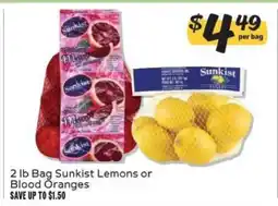 Winn Dixie 2 lb Bag Sunkist Lemons or Blood Oranges offer