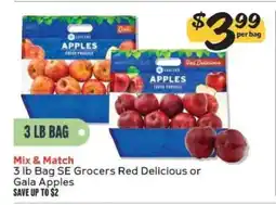 Winn Dixie 3 lb Bag SE Grocers Red Delicious or Gala Apples offer