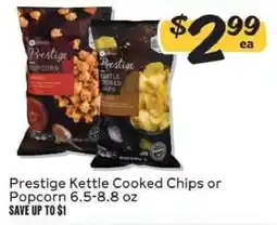 Winn Dixie Prestige Kettle Cooked Chips or Popcorn offer