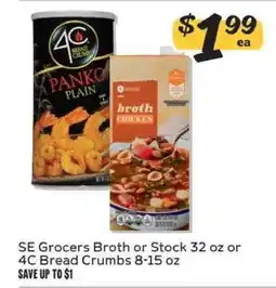 Winn Dixie SE Grocers Broth or Stock or 4C Bread Crumbs offer