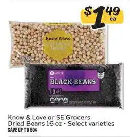 Winn Dixie Know & Love or SE Grocers Dried Beans offer