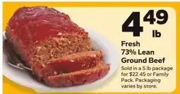 Save a Lot Fresh 73% Lean Ground Beef offer