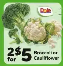 Save a Lot Broccoli or Cauliflower offer